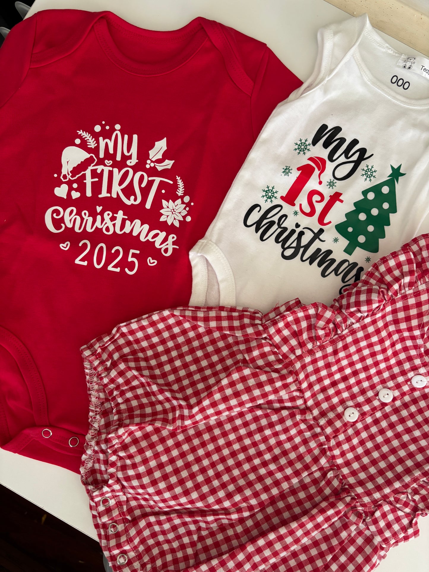 First Christmas bodysuit - Red