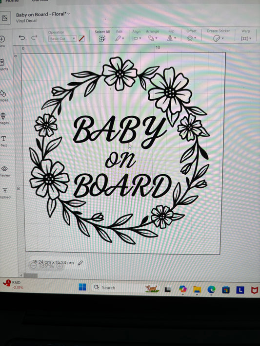 Baby on Board car sticker