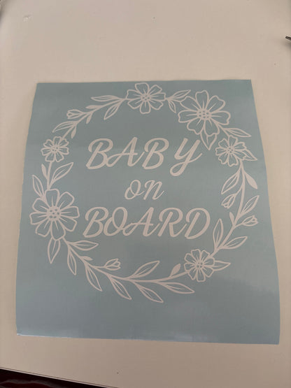 Baby on Board car sticker