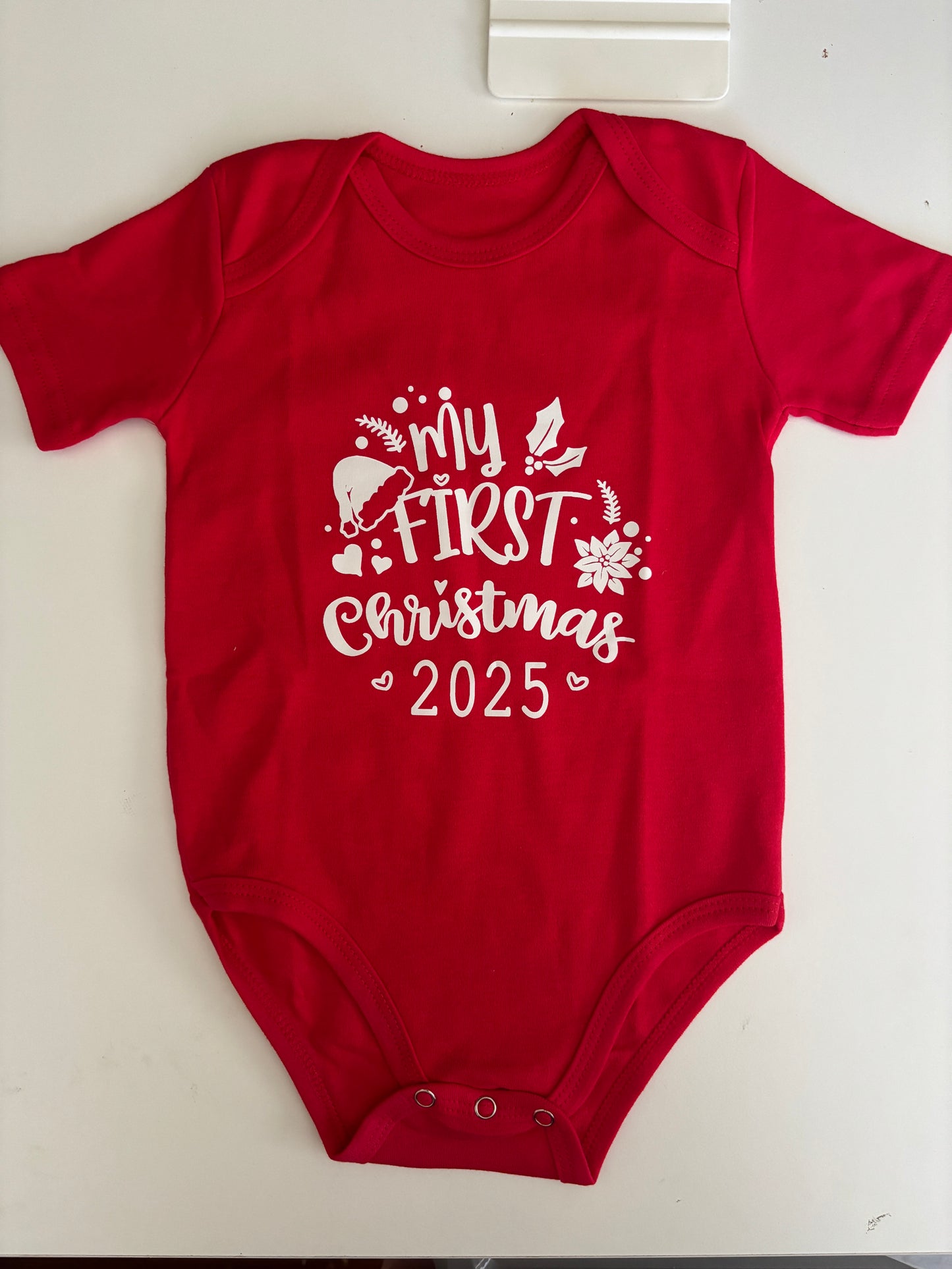 First Christmas bodysuit - Red