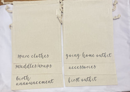 Customised hospital bag organisers